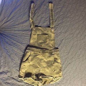 Denim camouflage overalls